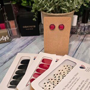 Color Street Red Heart Press On Nail Bundle